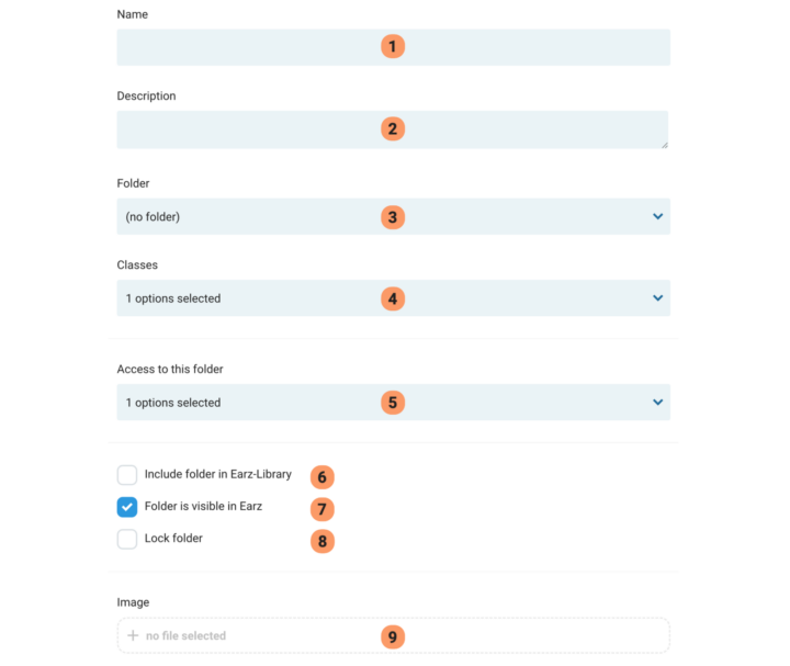 Folders and courses